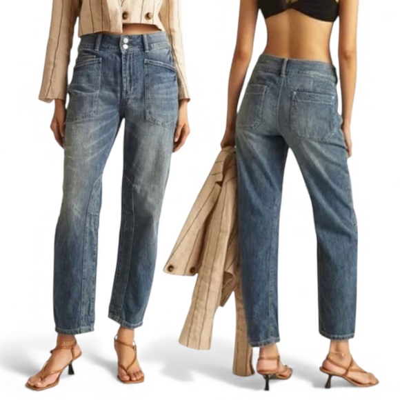 Pilcro The Wanderer Mid-Rise Relaxed-Leg Jeans by Anthropologie Size 27P - Picture 1 of 10